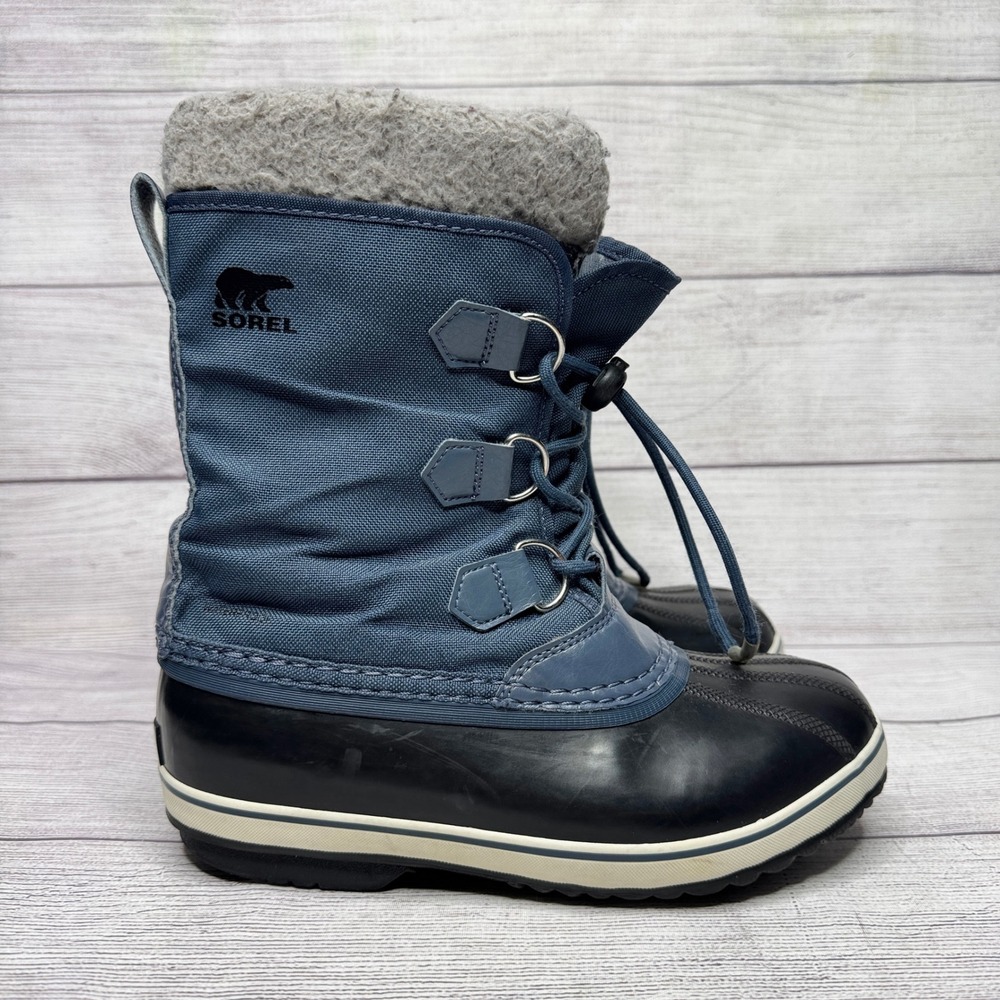 Sorel Snow Boots Winter Waterproof Insulated Lace Up Blue Gray Women's 5 - Picture 6 of 8
